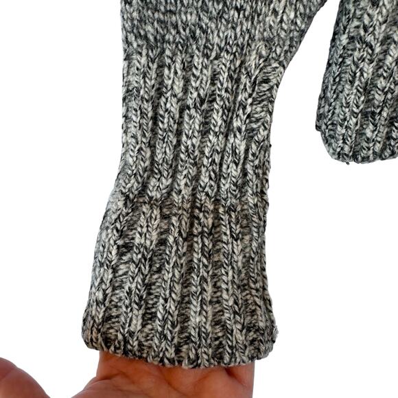 VTG Express Merino Wool Knit Turtle Neck Sweater Women M Green Cropped Pullover - Picture 4 of 12